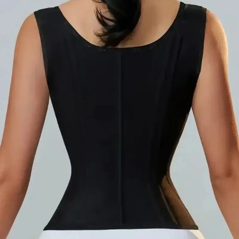 Women Double Compression Waist Trainer Vest Corset Bone Adjustable Zipper Hook-eyes Flat Belly Body Shaper Fajas Modeling Belt