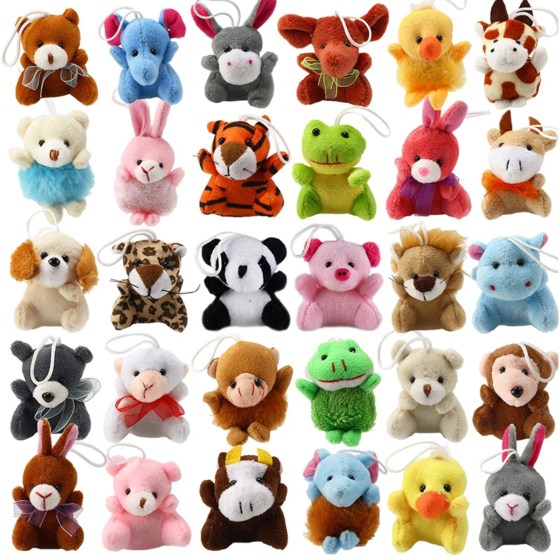 Plush keychain 24 Mini Plush Animal Keychain Set Small Plush Keychain Decoration for Party Favor Teacher Student Award Goody Bag Filler Gift