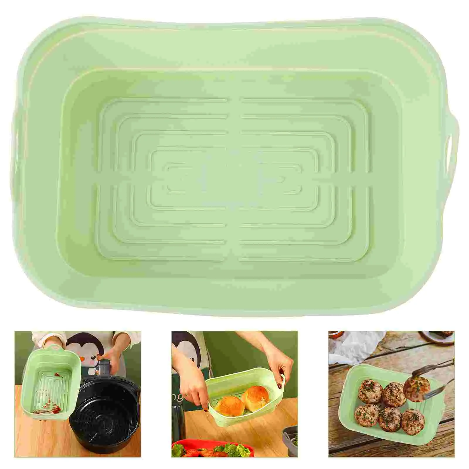 

Air Fryer Silicone Liner Silicone Air Fryer Liner Foldable Air Fryer Basket Baking Tray
