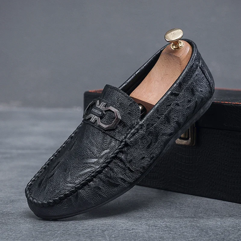 Shoes Spring and Autumn Tenis Sneaker Genuine Leather Sude Flat Bottom Round Toe Simple and Comfortable Driving Peaches Loafers