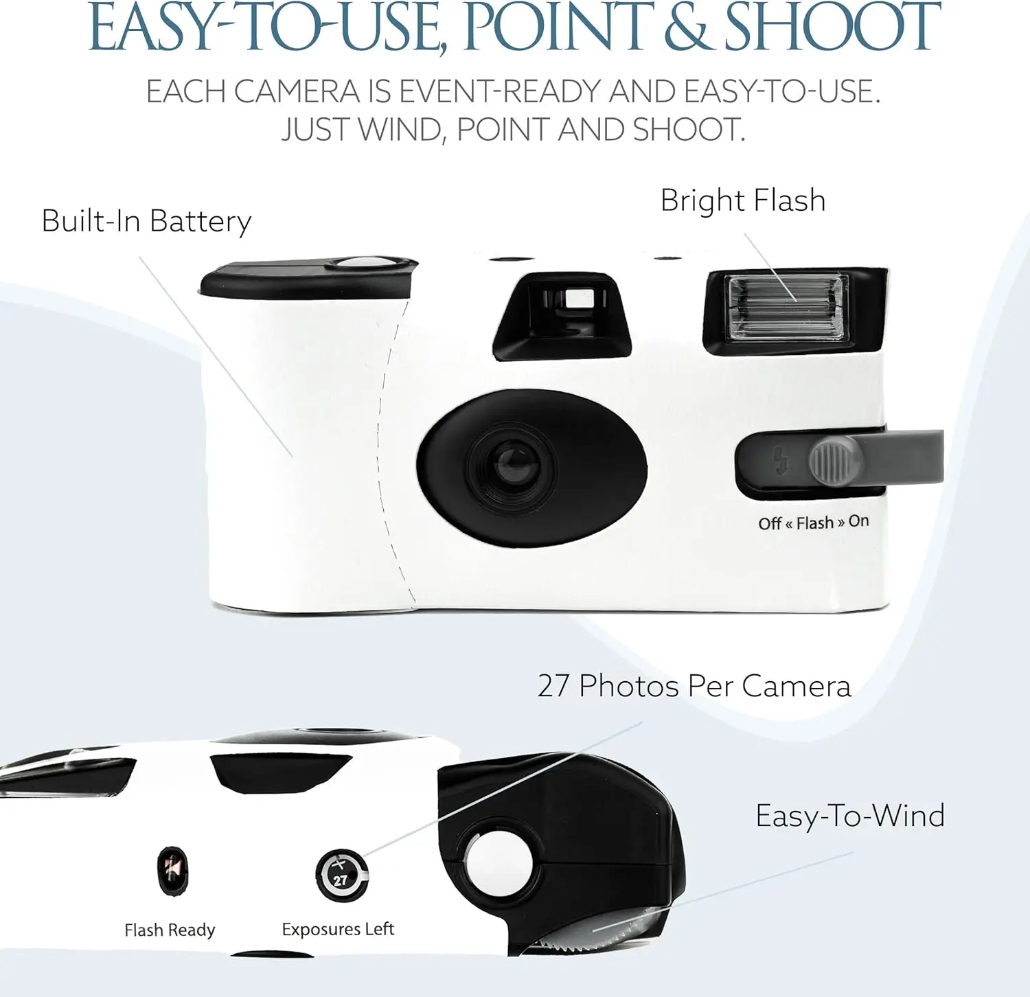 결혼식 손님 선물용 6-12개입 화이트 일회용 카메라 사진 소품 일회용 카메라 벌크 17장 사진