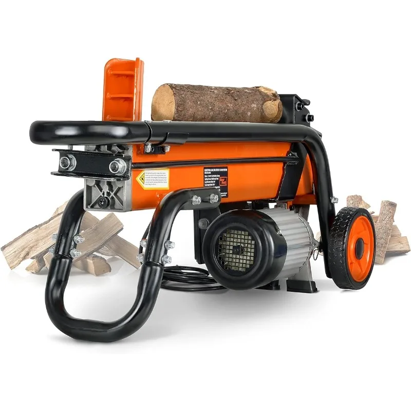 

Log Splitter Electric Portable 6 Ton Ram System 1-3/4eHP 15Amp 1500Watt Motor Horizontal Full Beam with Steel Wedge