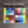 Fuse Beads Kit 24/48 colors 2.6MM 3D Pixel Puzzle Iron Beads Handmade Crafts Decor DIY Make Puzzle High Quality Melting Beads 2