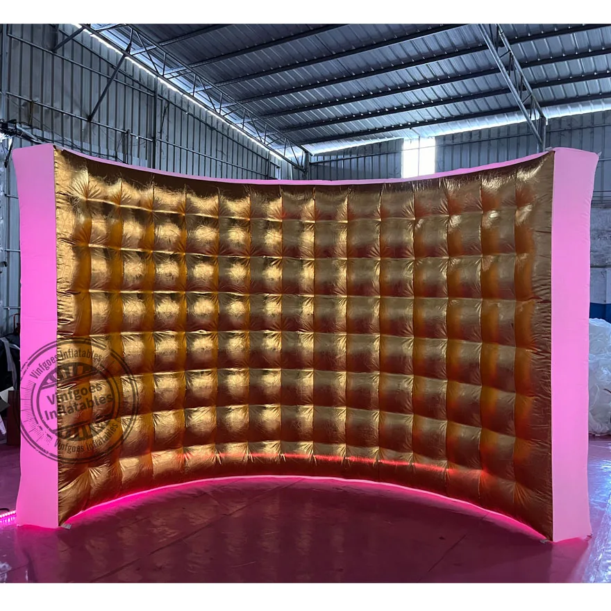 

Белая + Золотая надувная фотобудка на стену 10x8 футов надувная фотобудка фон для фотографий