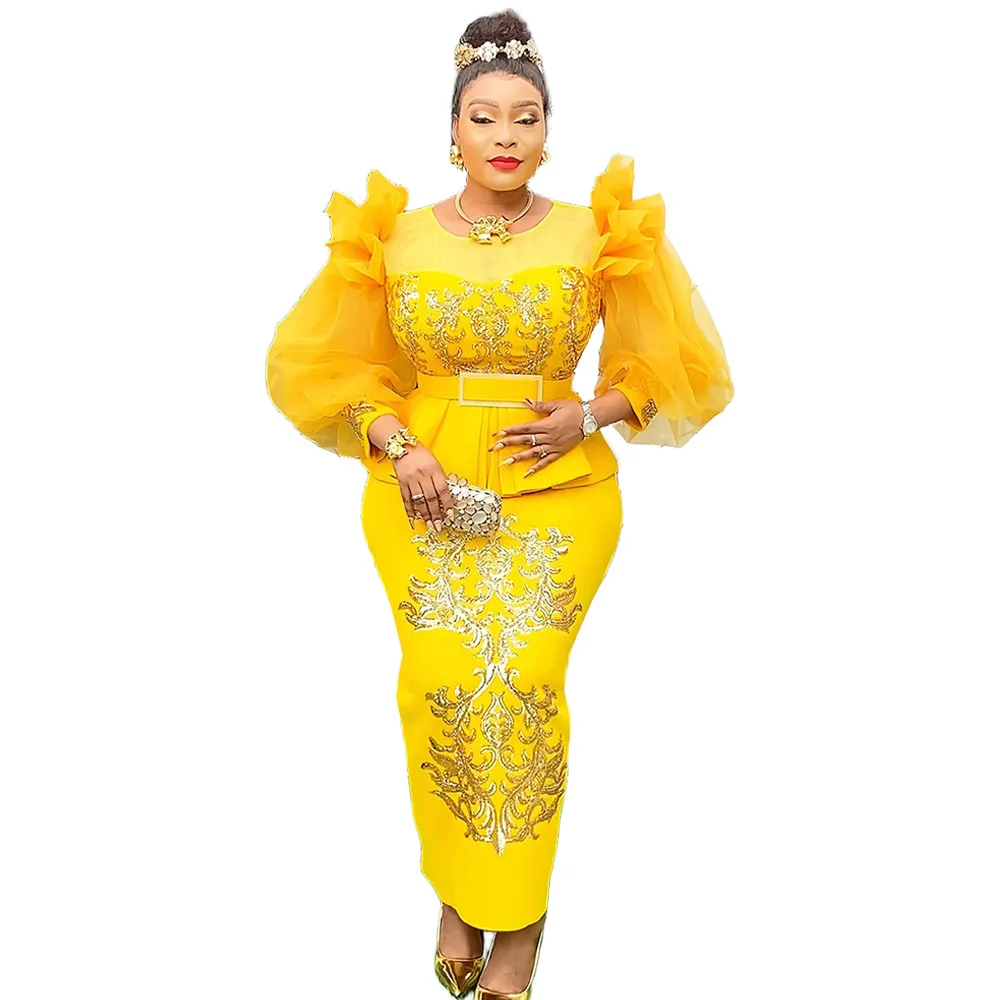 chinese dress ladies Igbankwu Custom Lace African Wedding Dress | Gele & Fan Optional | Obioma Fashion Xs / Female