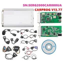 CARPROG Newest V13.77 V8.21 Online Version V10.93 Car ECU Repair Tool Car Prog Perfect Add Authorization 21 Adapters Full