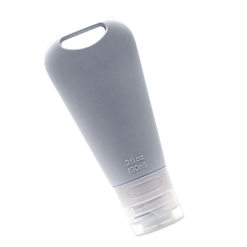 Silicone Travel Bottle Leak Proof Refillable Squeeze Containers Small Empty Travel Size Bottle for Shampoo 90ml