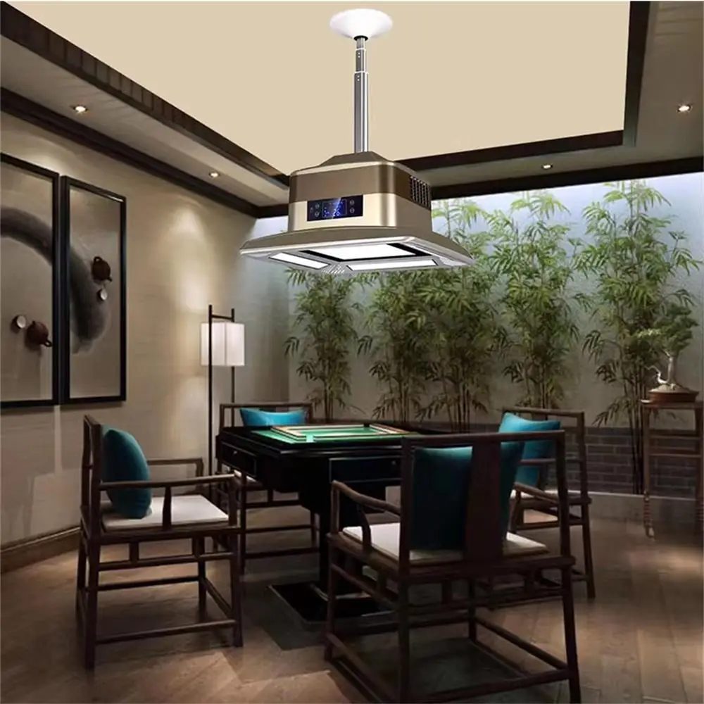 Commercial Ceiling Smoke Exhaust Lamp High Suction Exhaust Hood Silent Smoke Range Hood Lifting Chandelier 3