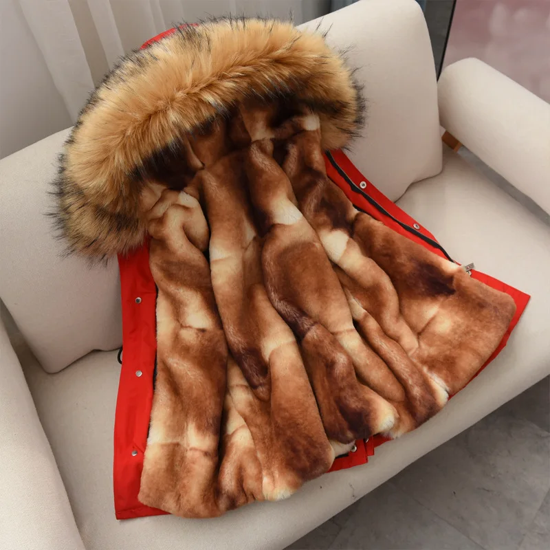 Winter Girls Fur Coat Children Faux Rabbit Fur Kids Jacket Warm