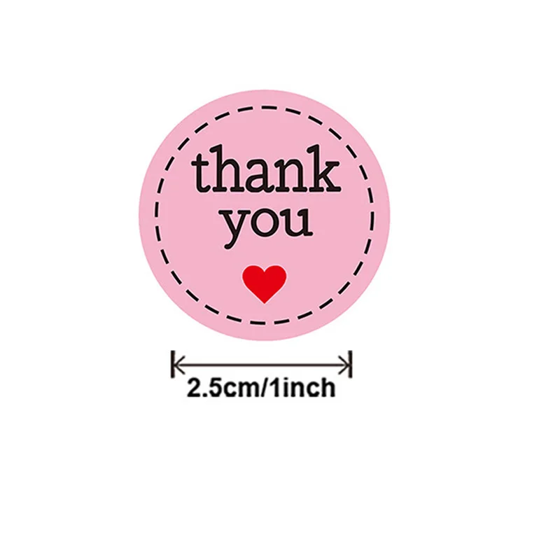 500Pcs Round Thank You Stickers for Envelope Seal Labels Gift Packaging decor Birthday Party Scrapbooking Stationery Stickers
