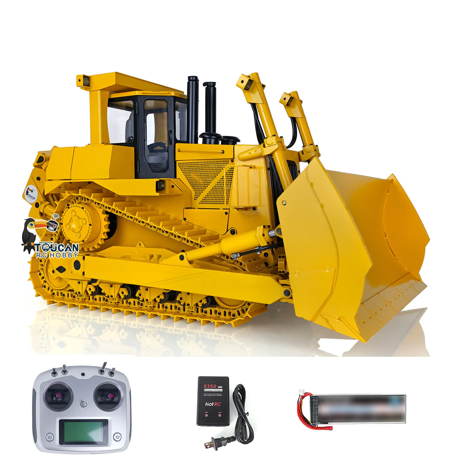 JDM 98 DXR2 D9T RC Hydraulic Bulldozer RTR 1/14 RC Metal Dozer Heavy Duty Machine JDModel with Light Sound Set Toys THZH1818 2