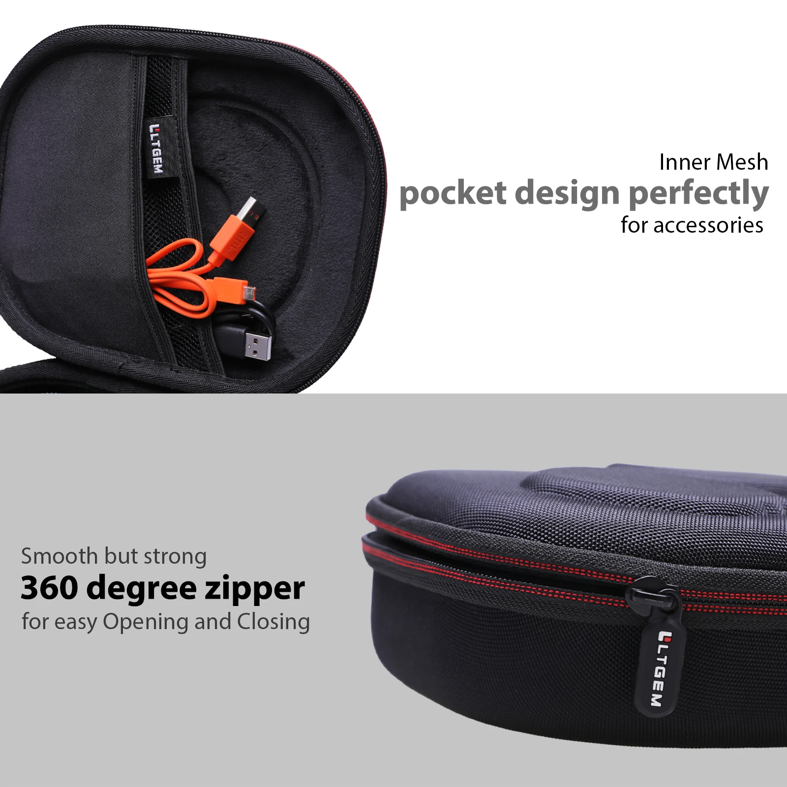 EXCLUSIVE DESIGN Case for JBL LIVE 650BTNCAround-Ear Wireless Headphone Waterproof Protective Box