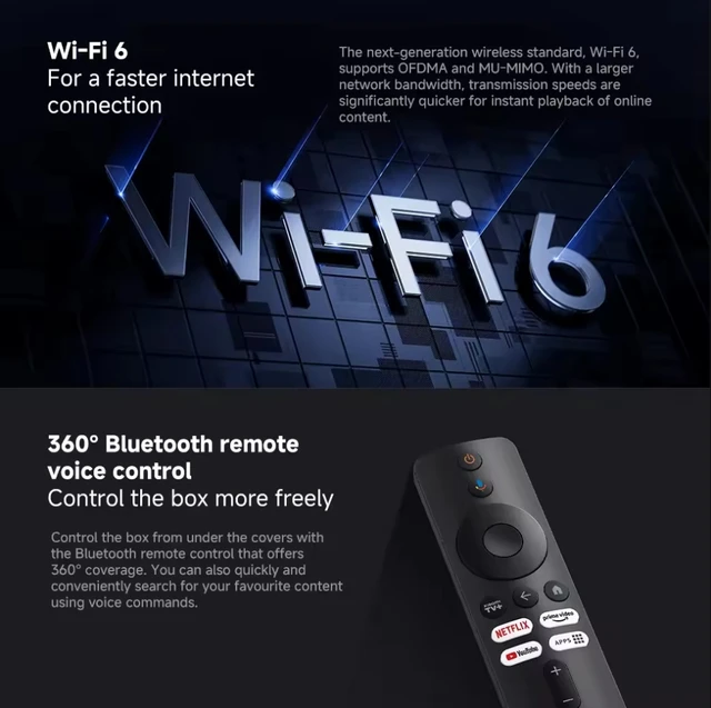 Versione globale Xiaomi TV Box S 3rd Gen 4K Ultra HD Bluetooth 5.2 wi-fi 6 2 + 32GB Google TV Google Assistant Smart Media Player 4