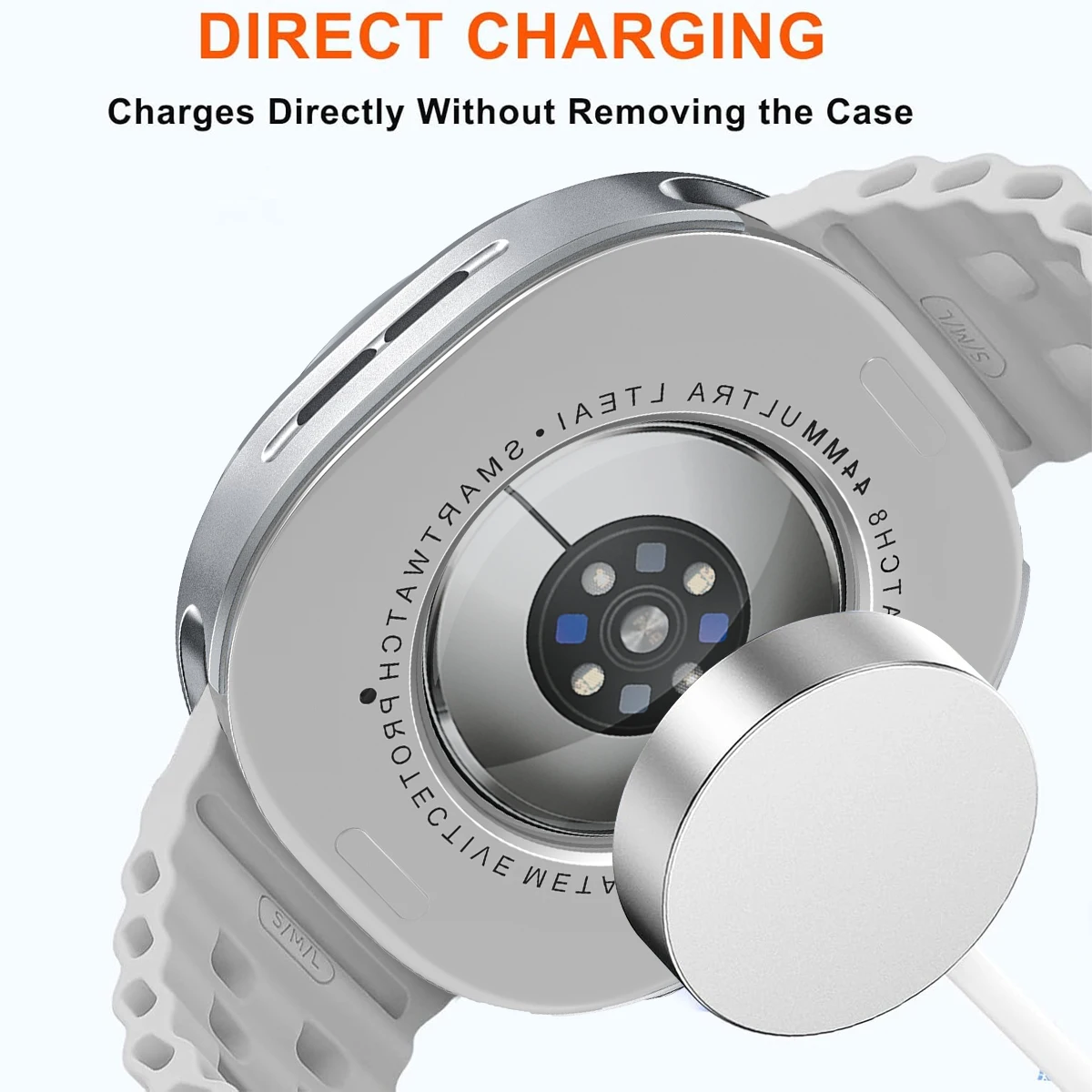 Ultra-Thin Shockproof Rugged Watch Case with Metal Bumper and Back Cover