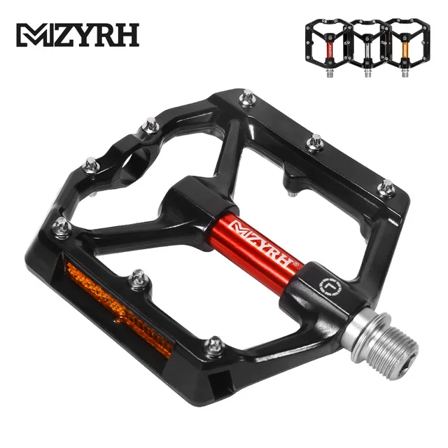 Bike Pedals: Reflective Ultralight Aluminum/Nylon Sealed Bearings Road BMX MTB Pedals