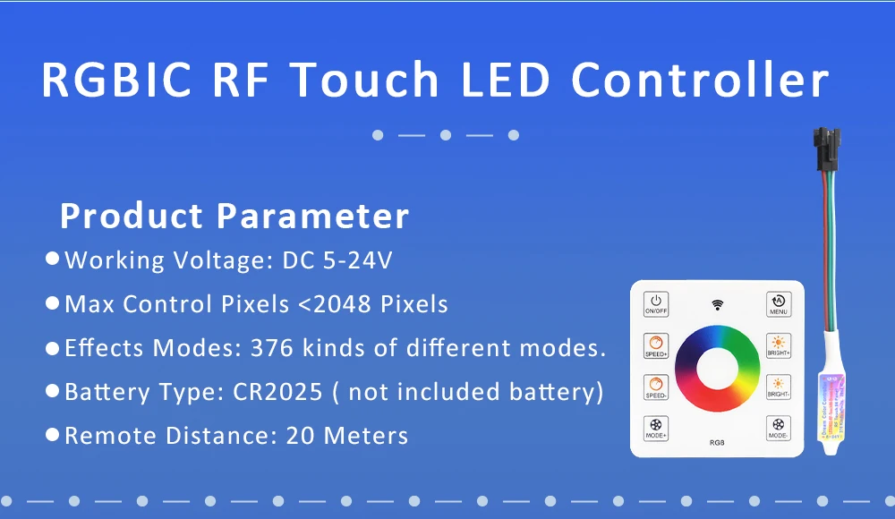 WS2811 RGB IC Fließendes Wasser Fließende Streifen Lichter DC 24 V 5050 60 Leds RGBIC Flexible Band RF Touch Fernbedienung LED Beleuchtung – Detail 11