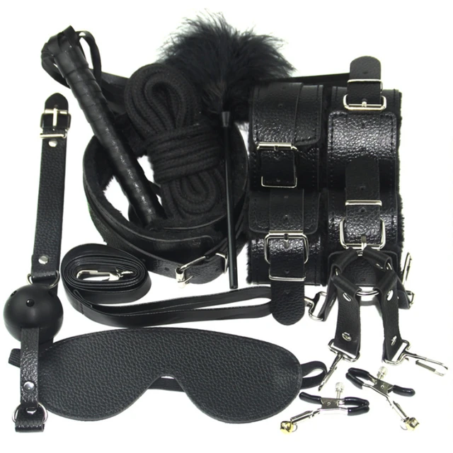 Erwachsene SM Sexspielzeug Bdsm Kit Set Handschellen Kragen Bindung Seil Peitsche Nippel Clip Sextoy für Paare Intime Sexuelle Spiel Bondage 18+ 1