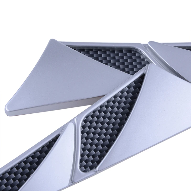 Car Side Wing Cover Bonnet Vent Shark Gill Shape Fender Sticker Car Side Air Outlet Air Intake Spoiler Racing Intake Grille Trim