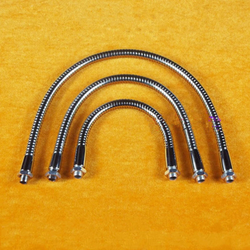 2pieces/lot M10 Soft Light metal Flexible conduit metal gooseneck hose serpentine tube clamp DIY Lighting accessory