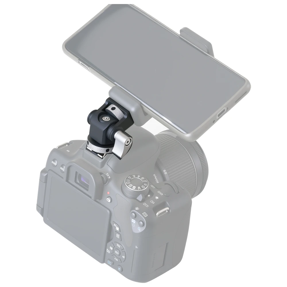 스그리움 DSLR 카메라 클램프 조절 가능한 모니터 마운트 콜드 슈 안티 트위스트 1/4인치 나사 모니터 플래시 라이트 DIY 부속품