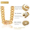 Luxury Gold Cat Necklace Jewelry Rhinestone Pet Cuban Chain Collar Kitten Doggie Wedding Prom Costume Accessories for Cats Puppy 3
