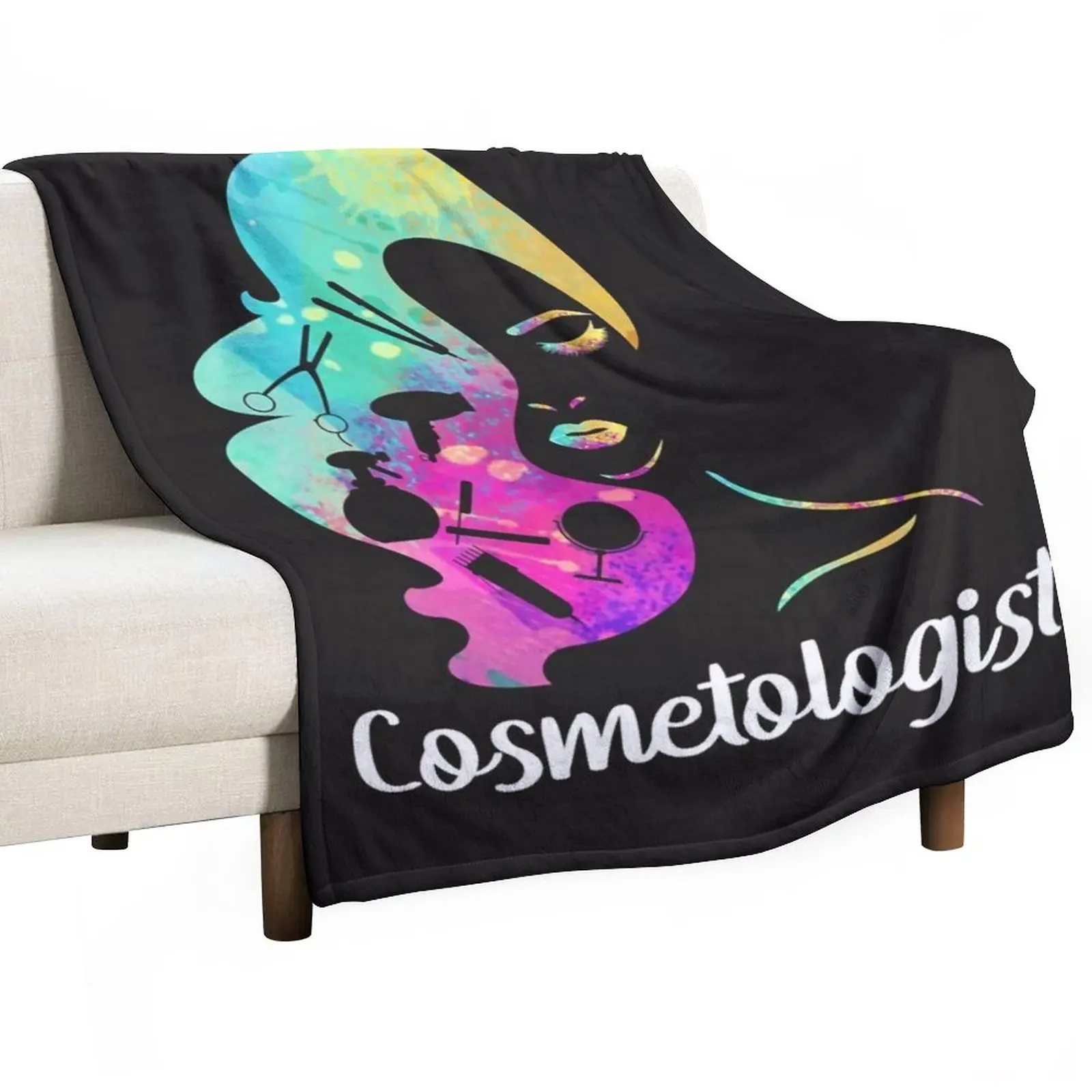 

Cosmetology Cosmetologist Premium Throw Blanket Blanket Sofa Vintage Blanket