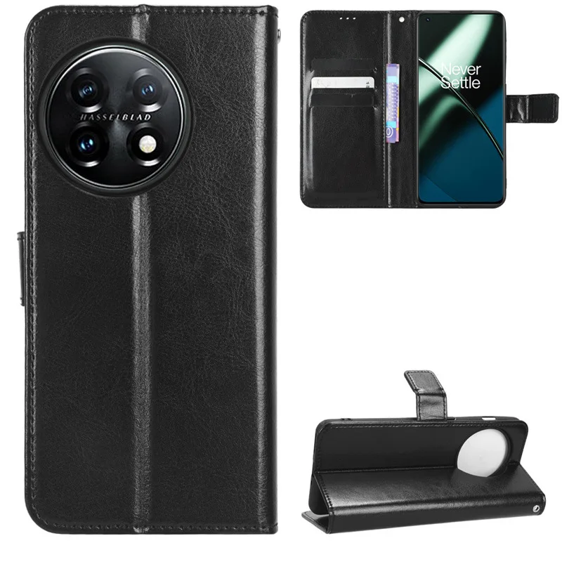 Leather Flip Case with Wallet and Kickstand Features