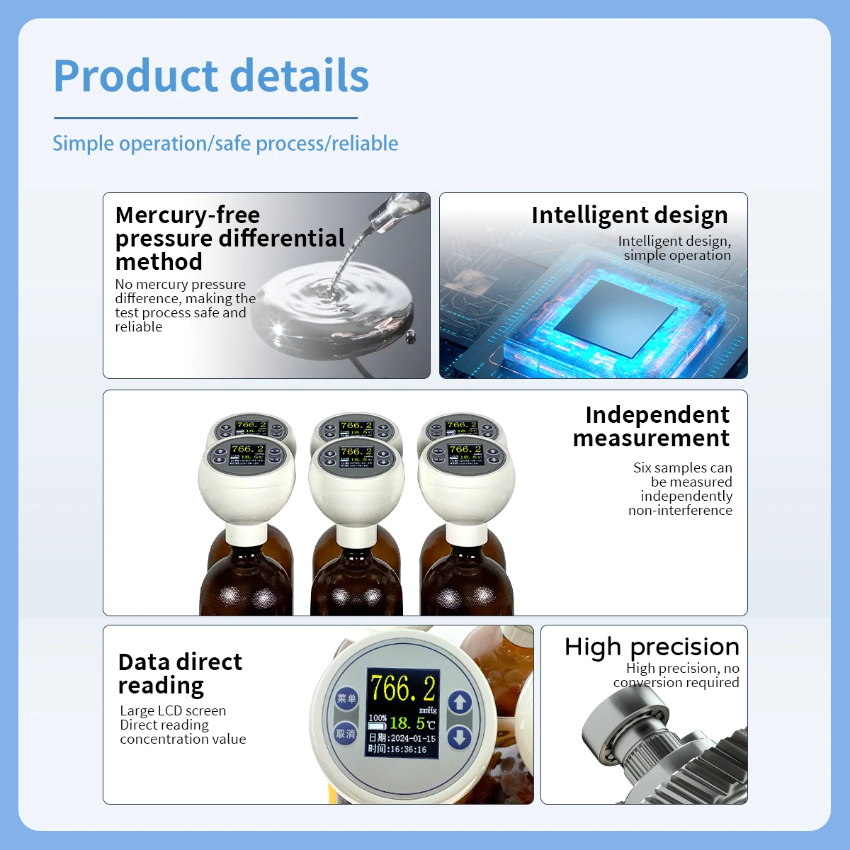 BOD analyzer mercury-free pressure difference BOD detector five-day biochemical oxygen demand analyzer