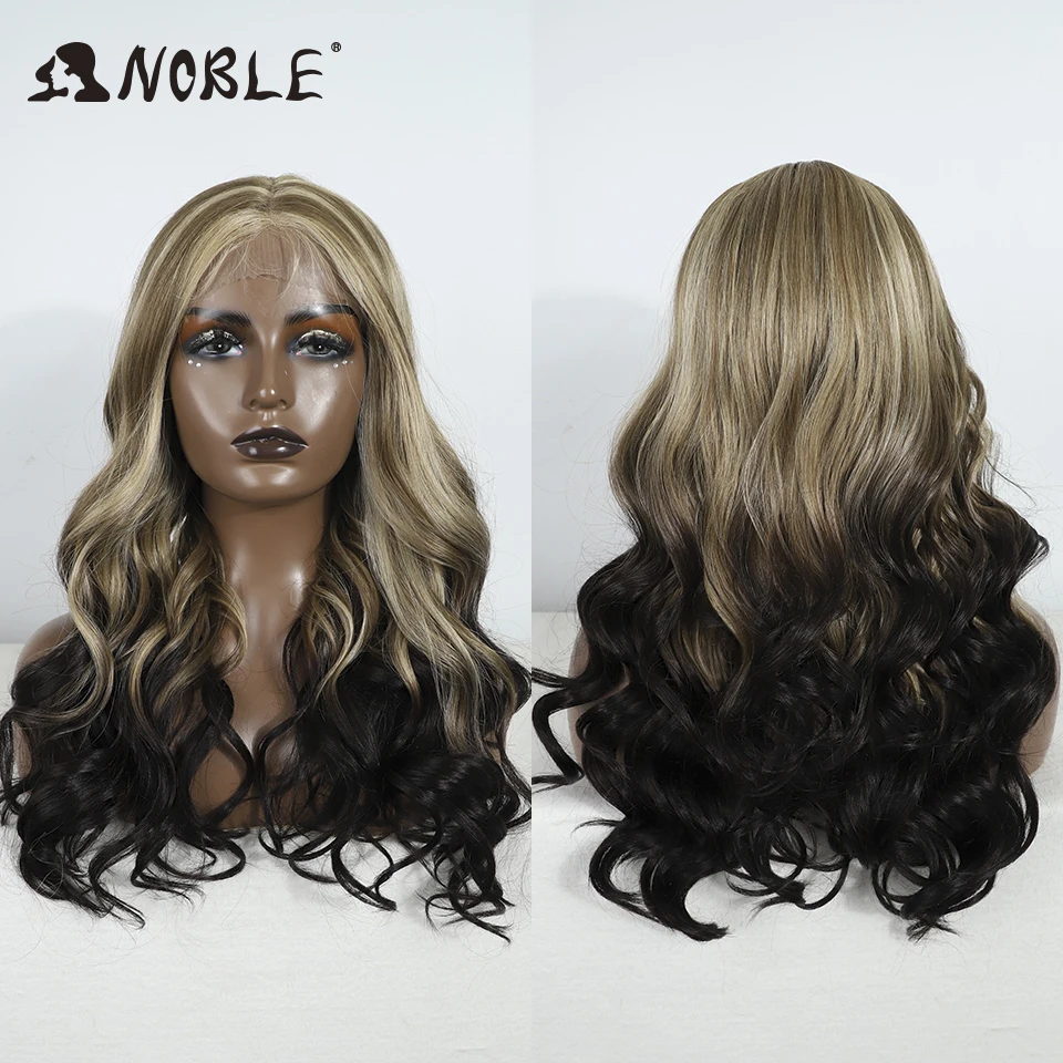 

Noble Hair Long Wavy Synthetic Lace Front Wig 24" Glueless Cosplay Wig Lace Wig For Women Lace Wig Brown Wig Lace Front Wig