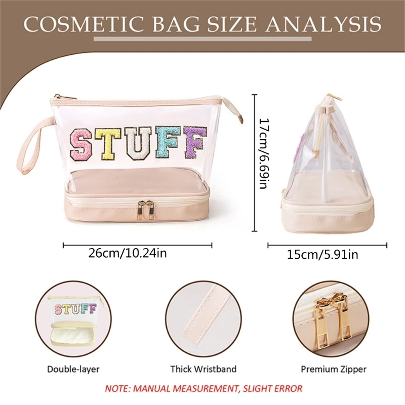 Practical Multi compartment PVC Makeup Bag Storage for Beauty Lovers