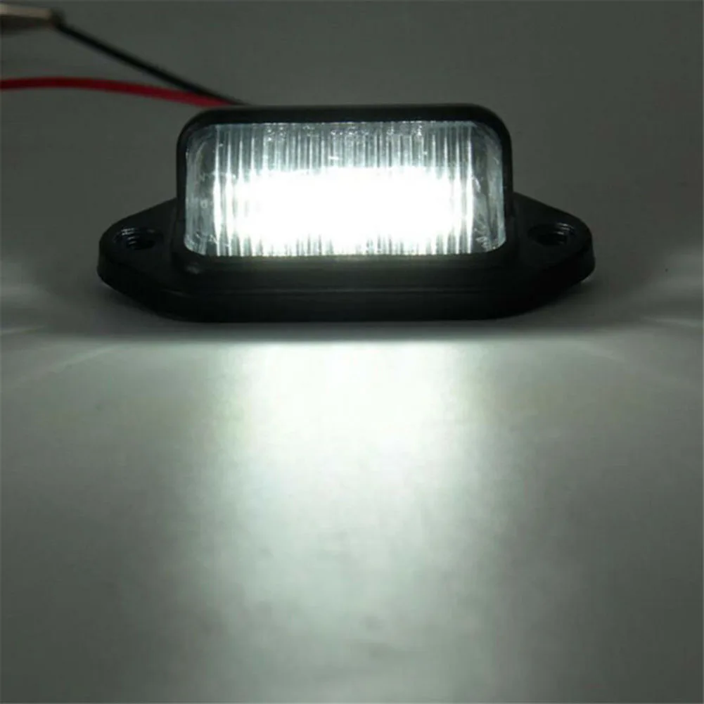 

Car License Plate Light Waterproof 6 LED 12V Boat Truck Trailer Step Driving Luminous Lamp Exterior Parts Bulb