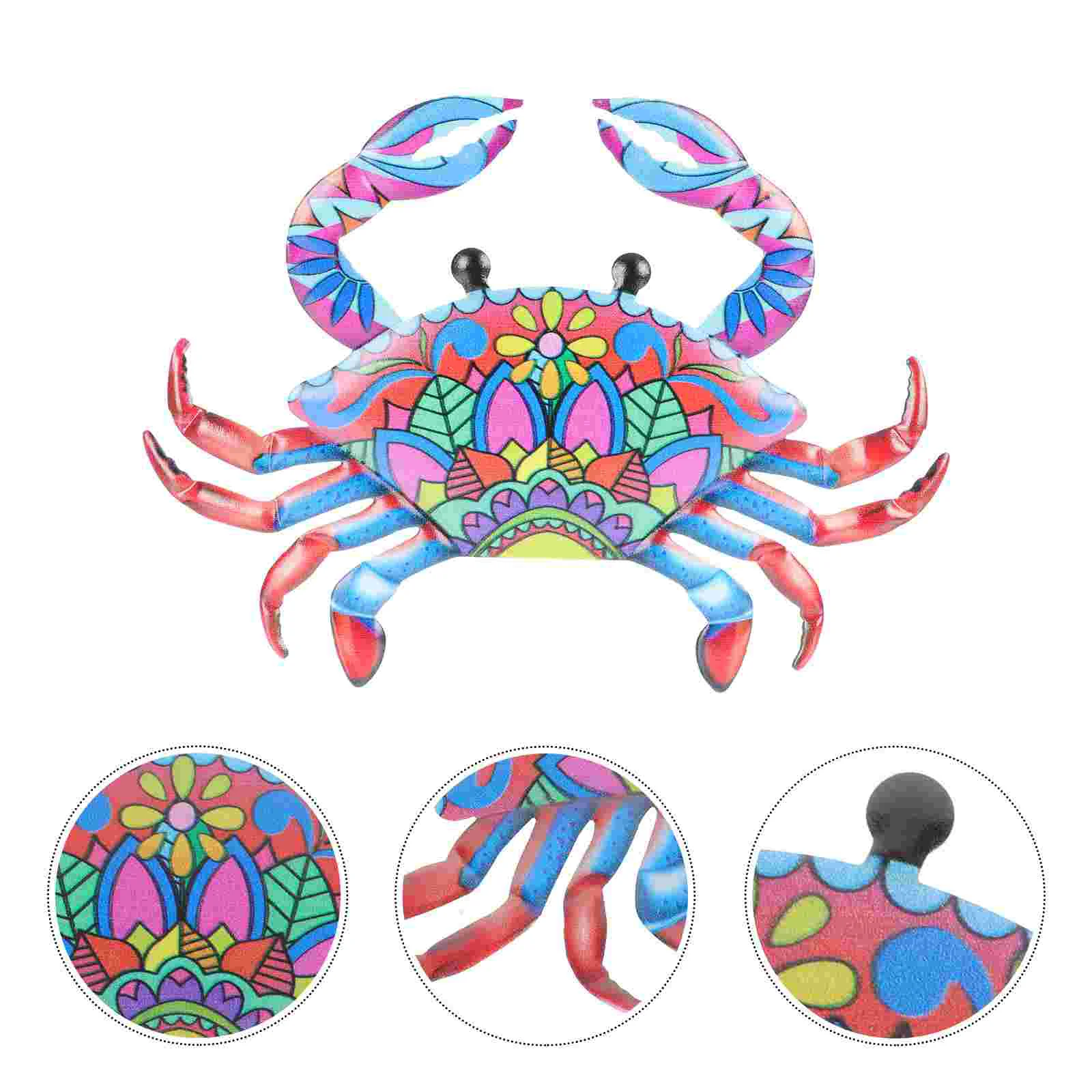 

Crab Wall Hanging Ornamentation Ornament Figurine Garden Pendant Iron Statue Home Office