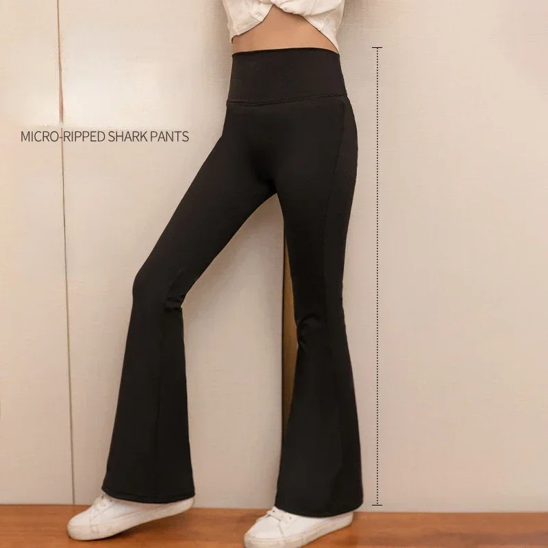 Girls Flare Pants Kids Elastic Solid Trousers Teenagers Slim Shark Pant Spring Autumn 3 To 14Yrs Children's Clothes Fashion
