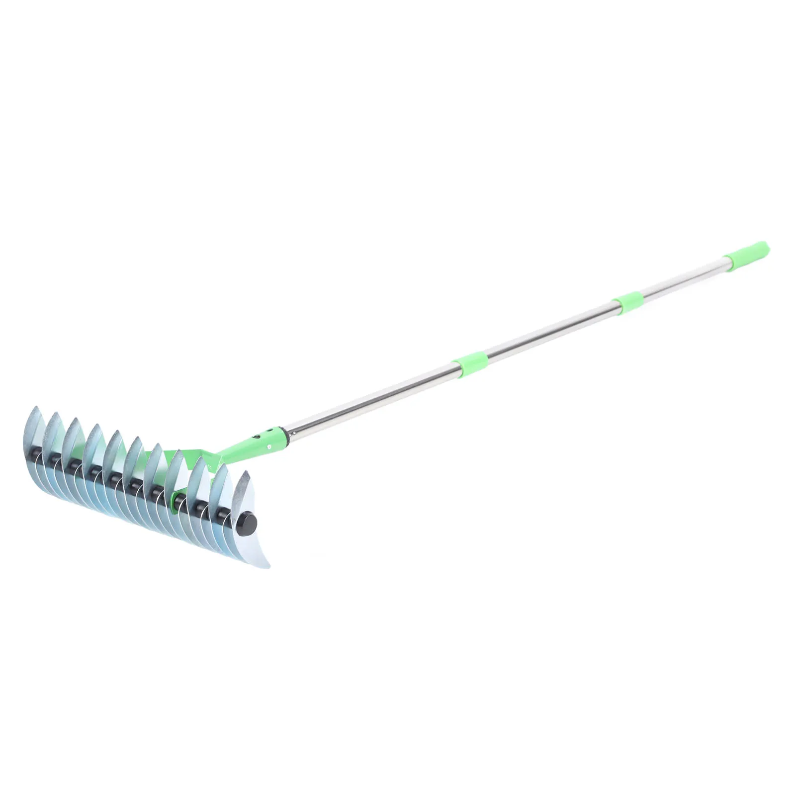 Bow Rake Dethatcher Rake Thatch Rake 3 Sections Stainless Steel Dethatcher Lawn Rake for Clearing Dead Grass Grass Grooming Rake 6