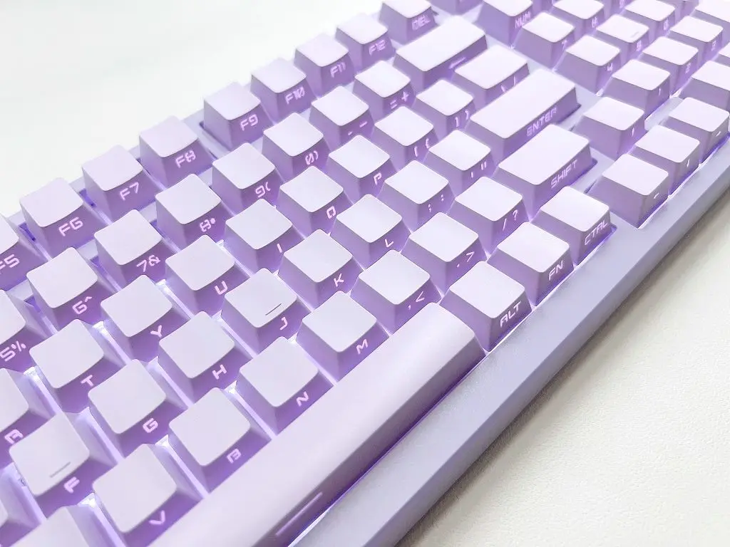 Lado gravado luz transmitindo Keycap, 61 teclas,
