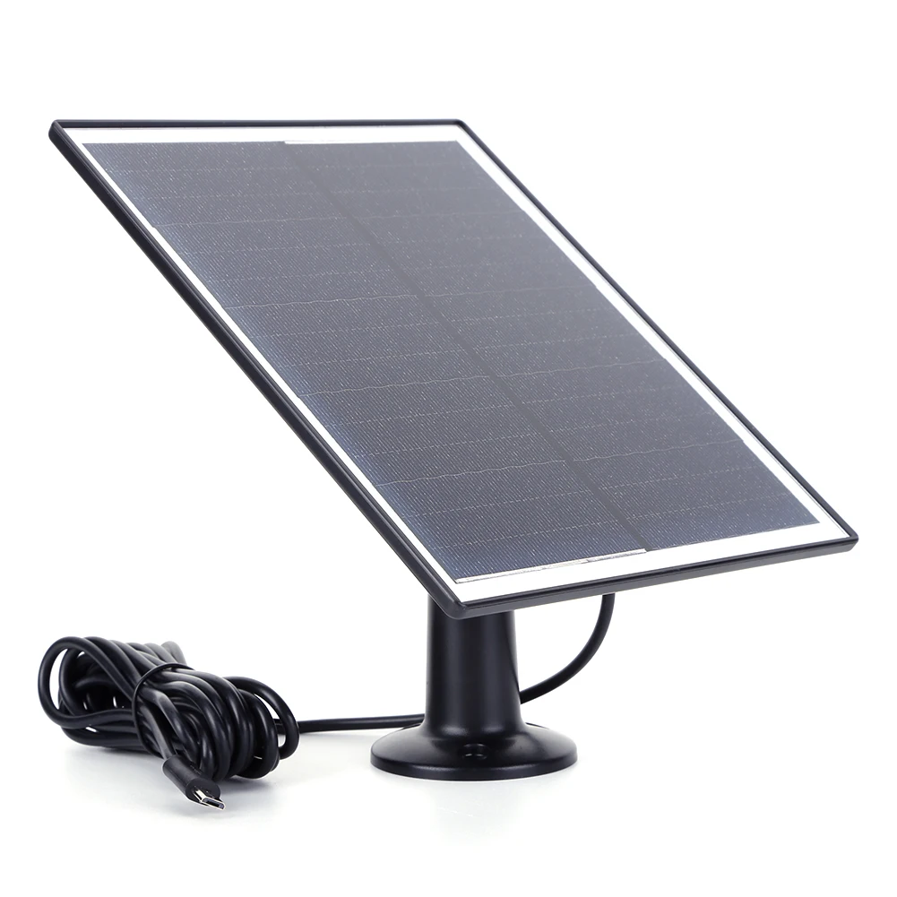 6W 5V Shingled Solar Panel Micro USB & USB-C Port Solar Panel Charger IP65 Waterproof Solar Panel Kit for Phone iPad Outdoor Use