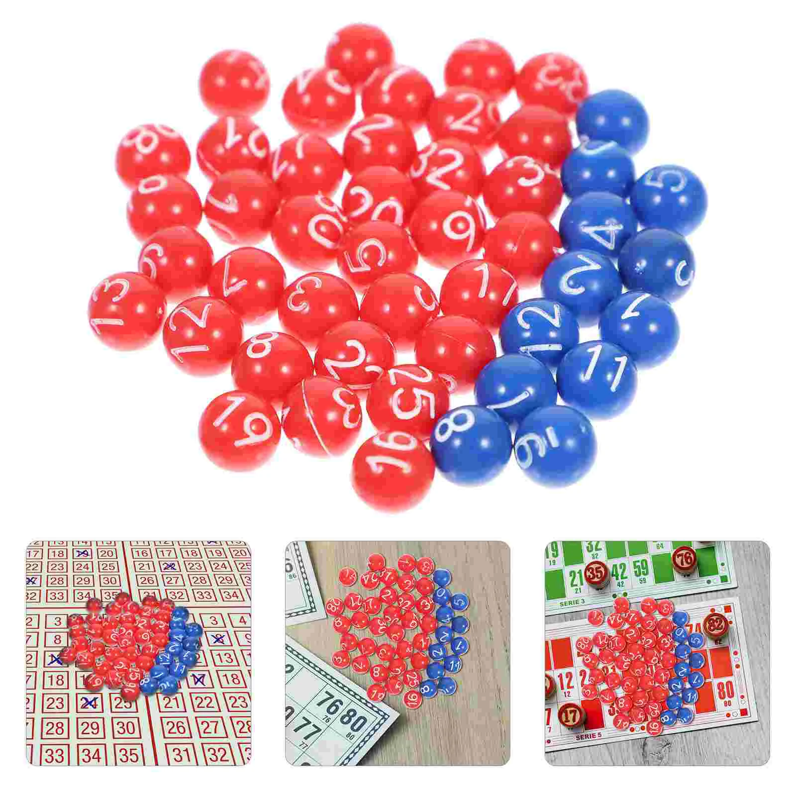 1 Set Colored Festival Multi-functional Party Lottery Balls Party Game Balls Raffle Bingo Props Lottery plastic lottery balls