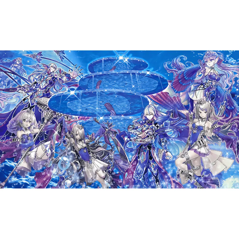 

YuGiOh Playmat Tearlaments Girls TCG CCG Mat Trading Card Game Mat Table Desk Mouse Pad Gaming Play Mat for Board Game 60x35cm