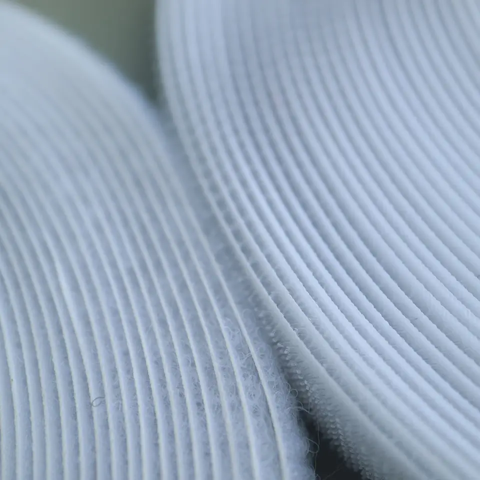 2Rolls/set 2cm*25meter sew on Hook and Loop fastening tape for clothing White or Black hook loop fabric Fastener image 1