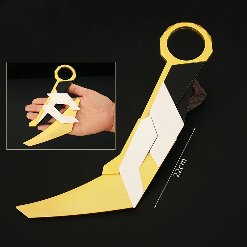 22Cm Prime Karambit Tactical Evolant Melee Arma Lega Materiale Metallico Gioco Arma Modello Spada Ornamenti Regali Giocattoli Per Ragazzi