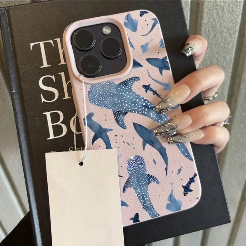 Ocean Shark Whale Design Phone Case - Vibrant Marine Life Protective Cover
