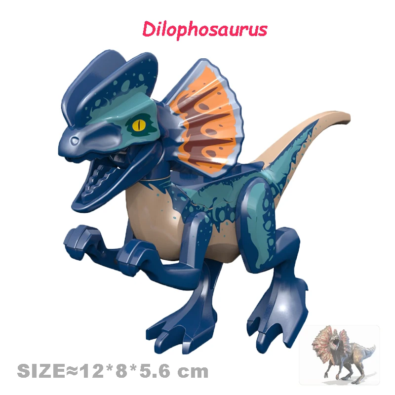 Jurassic Dinosaur Building Blocks Set - Velociraptor, Triceratops, Indominus & T-Rex