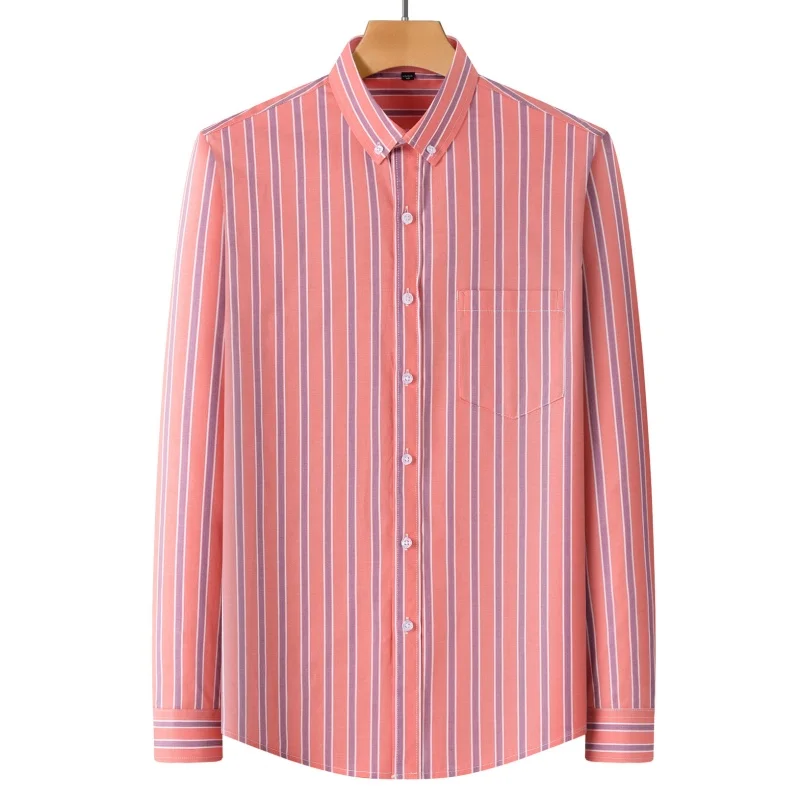 

Striped Plaid Shirt Men Long Sleeve Outdoor New Arrival 100 Cotton Long Sleeve Shirt for Men Fashion Social Formal Men Shirts