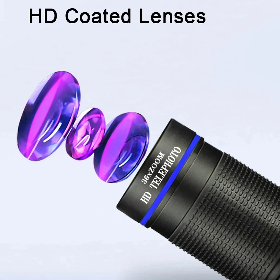 0.45 x phone lens Phone Camera Lens 36X Telephoto 4in1 Telecope Zoom Macro Fisheye Wide Angel Lens Kit For Cellphone iPhone Samsung Xiaomi Huawei sony lens camera phones