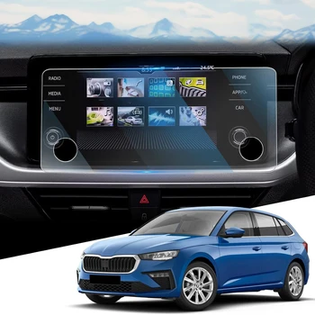 2 Pezzi Protezione Schermo per Navigatore 8.25 Pollici 6H Antigraffio per Skoda Kamiq Scala Fabia 4 2024 2025 Facelift