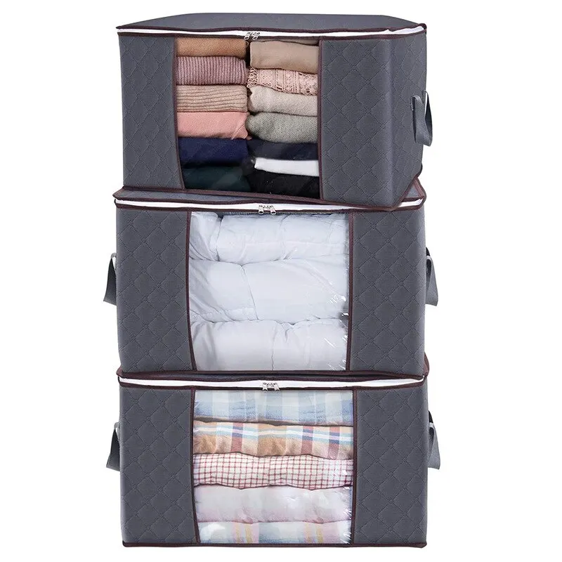 6pcs/set Clothes Storage Bags Upgraded Foldable Fabric Storage Bags Storage Containers For Organizing Bedroom 4