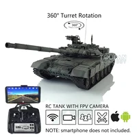 HENG LONG Remote Controlled Tank 1/16 7.0 Customized T90 FPV 3938 360° Turret Metal Wheels RC Panzer Boys for Toys TH17889-SMT4 1