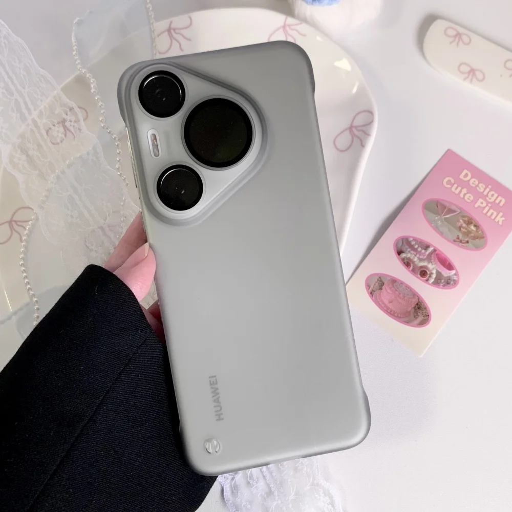 Frosted Ultra-Thin Frameless Matte Armor Case with HD Camera Lens Glass