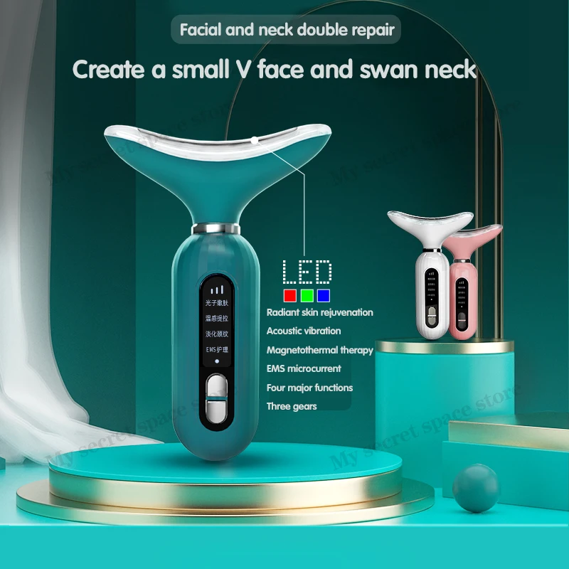 Beauty neck instrument home lift fade neck lines facial massage beauty rejuvenation small V face neck repair instrument