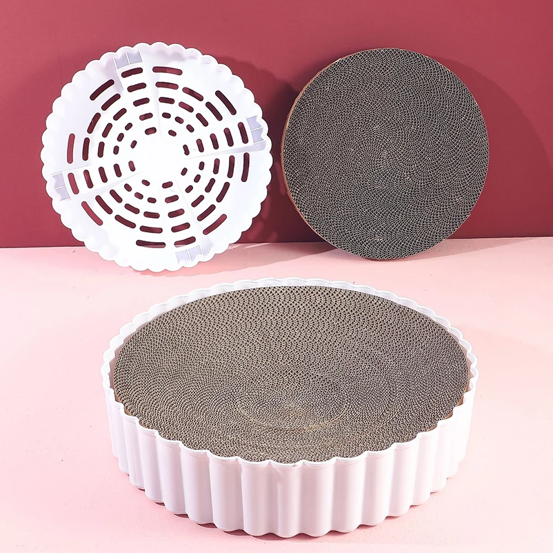 Title 2, Round corrugated paper cat scratching board scr...